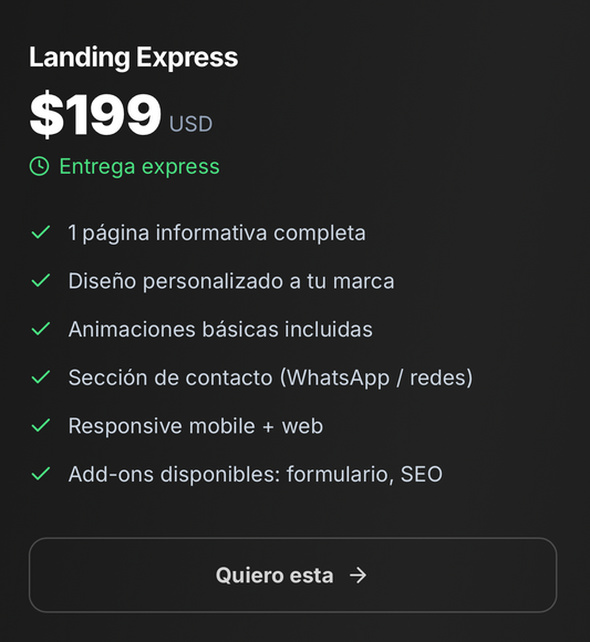 Tu página web en menos de 24 horas